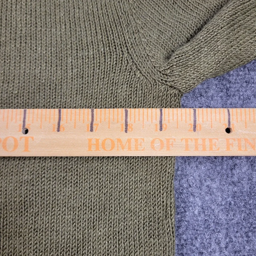 Ralph Lauren Purple Label Silk Linen Crew Neck Sweater Mens M Olive Green $995